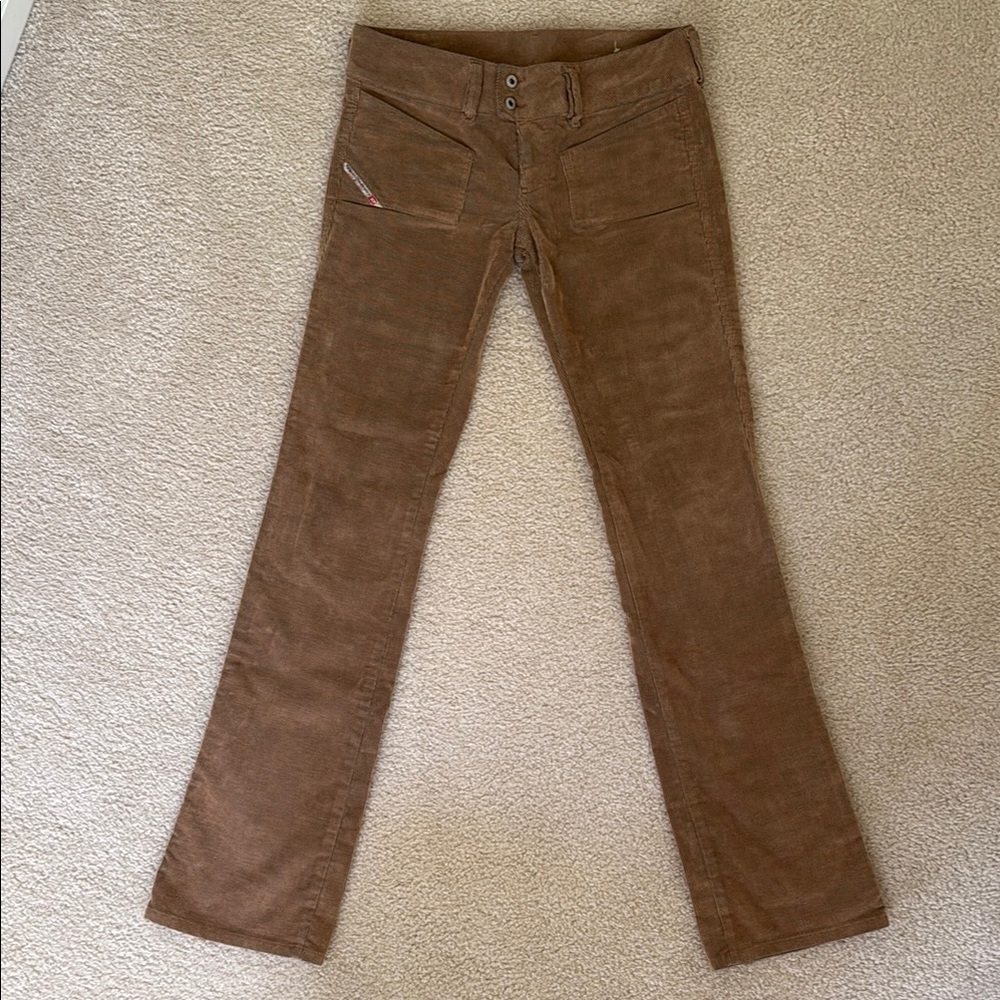 Diesel Women's Boot Cut Vintage corduroy Jeans - camel Brown
